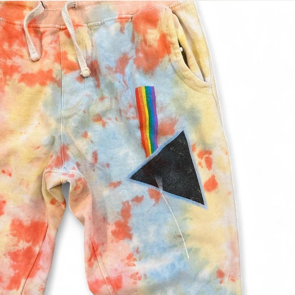 Pink Floyd Tie Dye Joggers Prism Women’s Lounge Sweatpants - Picture 3 of 6